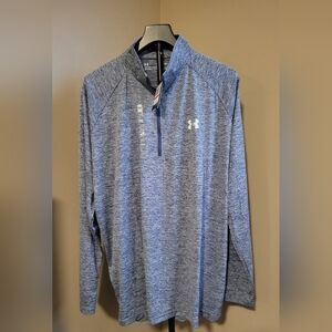 Under Armour Men's Heathered Navy 1/4 Zip Pullover
